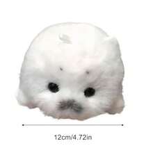 nerico Cute Seal Plush - Small Soft Sea Animal Toy Realistic Cartoon Seal Plush Toy Soft Stuffed Animal Keychain Toys for Teens Adults Family Friends and Girlfriend - como en la foto - Ver 4