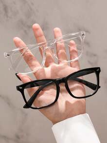 3pcs/Set Women's Modern Minimalist Style Small Wing Nail Art Rhinestone Transparent Glasses Combo, Suitable For Daily Life, Office, Reading, TV Watching, Gaming, Phone Decoration - White - View 19