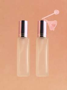 2个/3个/5个/10个装 长方形磨砂20毫升可灌装香水/爽肤水喷雾瓶，便携式玻璃喷雾器，玫瑰金和紫色瓶盖，带漏斗和补充装分配器 - 彩色 - 查看 24