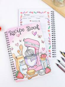 1本空白食谱笔记本，可用于手写食谱，方便初学者进行日常膳食准备。 - 彩色 - 查看 5