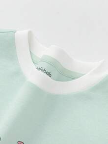 Balabala Girls' Long-Sleeve Cotton T-Shirt 2026 Spring New Stylish Soft Breathable Top - Pink Green - View 6