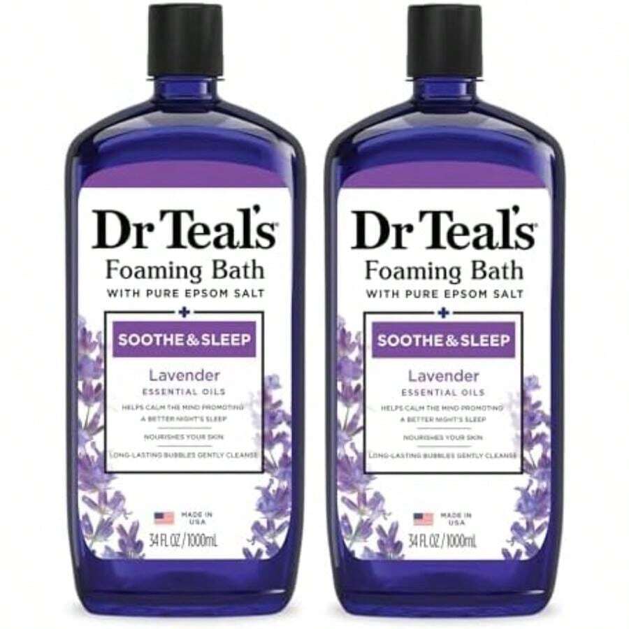 VERSAINSECT ng Bath with Pure Epsom Salt, Soothe & Sleep with Lavender, 34 fl oz (Pack of 2)(Lavanda) - Multicolor - Ver 1