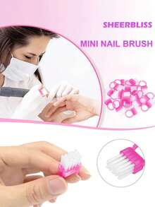 30pcs/15pcs/2pcs Plastic Mini Nail Cleaning Brushes - Suitable For Manicure, Cuticle Removal, Portable For Home And Salon Use, Nail Care Tools