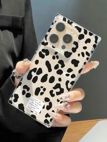 JKA Black Leopard Print Phone Case Compatible With Iphone Phone17promax/17pro/17Air/17/16promax/16/16pro/16plus/15/15pro/15promax/12/13/14promax/Xs/Xr/12pro/12promax/13pro/13promax/14pro/14promax/14plus The Square Design Is Fashionable And Attractive. It Is The Best Choice As A Gift For Friends. - 無色 - 查看 6