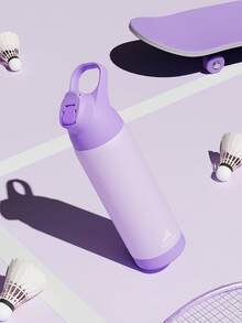 Meoky 24盎司不锈钢保温水瓶，带吸管和提手，双层真空密封设计，防漏，冷热饮皆宜，是运动、旅行、办公、上学和送礼的理想之选。 - 紫色 - 查看 8