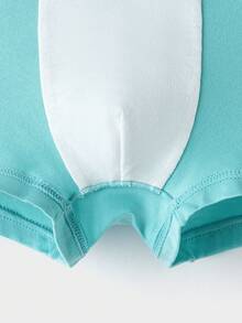 Balabala 男童纯棉平角内裤 A 级，抗菌透气柔软内裤，5 条装儿童短裤 - 綠藍色調 - 查看 6