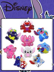 Disney 9/10pcs Glowing Stitch Shoe Charms, Garden Shoe Charms, DIY Decorations, Detachable Glowing Stitch Shoelace Decorations, Suitable For Shoes And Boots For Children 14 Years Old And Above,Shoe,Spring Summer Picks,Brides Maid Gifts,Room,Bedroom Deccor,Bedroom Deccor,Beach,Travel,For Men,For Women,Vacation - Glow-in-the-dark Stitch - View 13