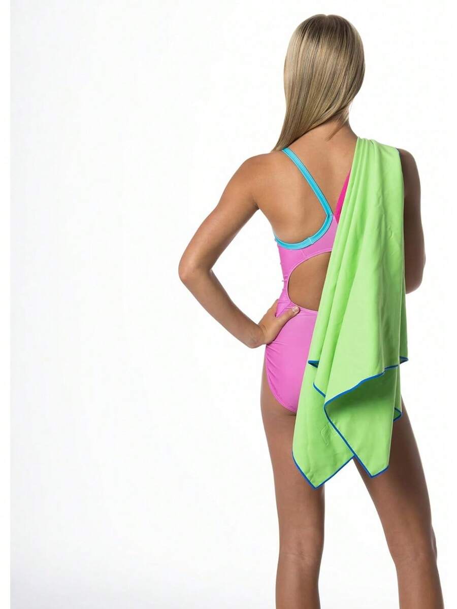 Flow Hydro - Toalla deportiva de microfibra de secado rápido para natación, piscina, triatlón y otros deportes acuáticos en tamaños medianos y grandes (lima, grande (60 x 30 pulgadas) - 1 - Ver 1