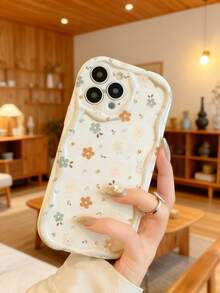 1pc Floral TPU Camera Lens Protective Shockproof Soft TPU Phone Case, Minimalist & Cute Design Compatible With Iphone 11 12 13 13 Pro Max 14 Pro Max, 15 15 Pro 15 Plus 15 Pro Max, 17 17 Air 17 Pro 17 Pro Max, Series