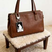 2D Acrylic Cat Pattern Tarot Card Keychain - Chess Game Keyring Accessory