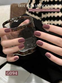 XEIJAYI 1pc Withered Rose Red Gel Nail Polish 15ML Soak Off Glitter Gel Polish For All Seasons - Home Salon Nail Art DIY Nails - Rusty Rose - View 4