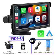 Wireless Carplay And Android Car Car Stereo, Portable 7-Inch Touch Screen Synced GPS Navigation Audio Car Radio Receiver For Cars, Wireless,  Multimedia Player, FM - D - Xem 15