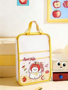 Colorful Transparent A4 File Folder, Clear Document Bag, Mesh Zipper Handbag, Large Opening Storage Bag, Portable Handheld Bookbag, Waterproof Reinforced Stationery Organizer Bag, Convenient For Storing Exam Papers And Notes, Suitable For Classroom, Subject Classification Organizer Bag, Goodbye To Messy Files, Suitable For Students, School Supplies, Back To School Season, Birthday Gift