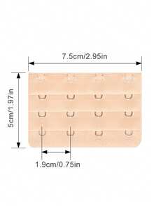 3-Row 4-Hook Bra Extender Clasp, Back Closure Lingerie Accessory - Multicolor - View 5
