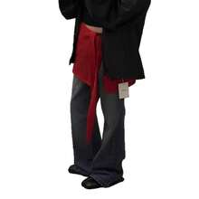 1 Piece Hollow Knitted Half Skirt Solid Color Fashionable Matching Pants Butt Curtain Accessories - 杏色 - 查看 5