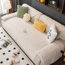 Plain Sofa Cover: Non-Slip Sofa Cover, Soft Sofa Towel And Comfortable Pillowcase, Sofa Protection For The Living Room At Home