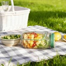 1/2pcs 32oz Mason Jar Salad Container With Side Spout And Leak-Proof Lid - Microwave, Dishwasher, Fridge - Sealed Salad Jar With Dressing Cup, Stackable Design, Suitable For Meal Prep, Lunch, Dinner, Office, Travel - Multicolor - View 6