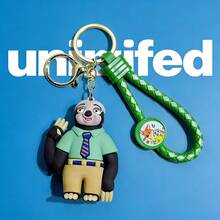 Disney 1pc Crazy Animals City Keychain Pendant, Creative Keyring, Cute Wallet Lanyard Accessory, Bag Charm, Birthday Gift, Party Favor, Car Accessory, Earphone Case Decor, School Supplies, Best Gift, Cute Goth/Y2K Style - Multicolor - View 9