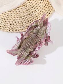 1个浪漫超大蝴蝶兰花发夹，时尚发饰，粉色优雅爪夹，休闲发夹，夏季海滩度假发夹，假日旅行 - 彩色 - 查看 5