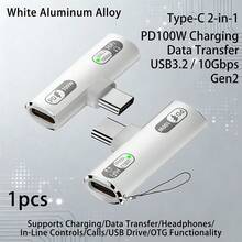 WOWSSYO Bộ chuyển đổi âm thanh 2 trong 1, giắc cắm tai nghe Type-C sang Type-C, sạc nhanh PD100W, tai nghe có thể xoay, cáp âm thanh USB-C sang USB-C, tương thích với iPhone 16/15 Pro Max/Plus, OnePlus và các thiết bị khác. - Nhiều màu - Xem 14