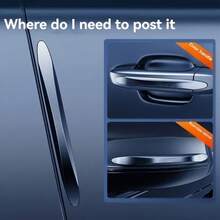 Universal Carbon Fiber Rubber Bumper Protector, Applicable To Front And Rear Bumper Corners, Anti-Scratch And Impact Protection Accessory, Easy To Install, Enhance Driving Safety, Modern Car Exterior Protection Kit - One Size - View 5