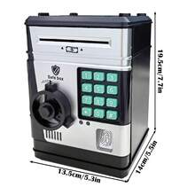 新款非電動硬幣儲蓄罐 大容量硬幣收納 教育理財 防盜設計 ATM 造型 驚喜禮物 生日禮物 聖誕禮物 完美禮物 - 彩色 - 查看 9