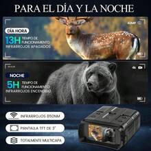 Prismáticos de Visión Nocturna 4K - 10x Zoom, 42MP, Pantalla TFT 3", Soporte WiFi, Adecuados para Actividades al Aire Libre, Observación de Vida Silvestre y Paisajes - 1 - Ver 6