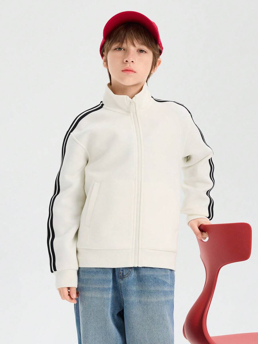 Balabala Kids' Spring Jacket 2026 Soft Lightweight Casual Outerwear For Boys & Girls - Milky White - View 1