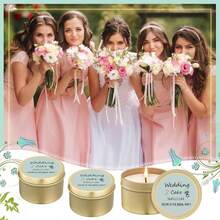 Conelist 8 Pcs Bridesmaid Proposal Gifts Smells Like You'Re In The Bridal Party Candles Bridesmaid Gifts Natural Soy Wax Candles For Best Friends(Light Green,Stylish) - ColorG - 查看 6
