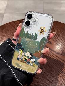 SNOOPY A Cartoon Anime  Transparent Space Phone Case, Made Of Tpu Material, Can Be Given As A Holiday Gift. It Is Suitable For Apple Phones, And The New Model Is Suitable For Protecting IPhone13/14/15/16/17Pro Max/Galaxy Models - 無色 - 查看 3