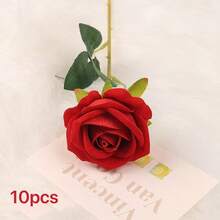 Flori artificiale de trandafir de culoare închisă, decor de Ziua Recunoștinței, cadou de Ziua Îndrăgostiților, aranjament floral realist pentru petrecere, nuntă și ocazii romantice - Multicolor - Vizualizare 12