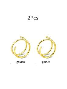 1/2/3/5 chiếc khuyên mũi xoắn ốc bằng thép không gỉ, khuyên mũi đơn lỗ đôi dạng vòng, khuyên mũi, khuyên môi, thích hợp cho lỗ xỏ đơn ở sụn tai, vành tai, bình tai, thích hợp để đeo hàng ngày và dự tiệc. - Nhiều màu - Xem 29
