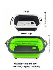 1 Set Efficient Prep Tool Foldable All-In-One Cutting Board With Colander Non-Slip Base For Washing Veggies & Fruits Multi-Function Kitchen Gadget
