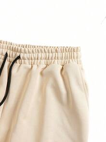 HEYKESON Men's Casual Knee-Length Shorts, Street Style For Summer - Khaki - View 4