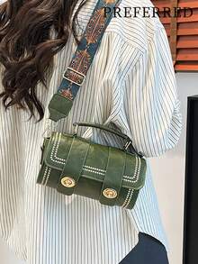 Women's Boston Bag, Handbag And Crossbody Bag, Large Capacity Commuter Bag,Shoulder Crossbody Bag,Spacious Work Tote, Lightweight And Durable Material Design,Adjustable Strap,Essential For Travel, Work And School - 彩色 - 查看 6