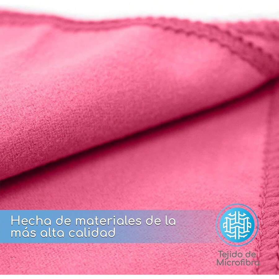 Canotagio Toalla de Microfibra Deportiva para Ejercicio y Viaje. Toalla Ultra Absorbente y Secado Rápido de Micro Fibra. Ligera y Portátil. para el Natación, Gym, Playa y más. (50cm x 100cm, Rosa) - rojo - Ver 1