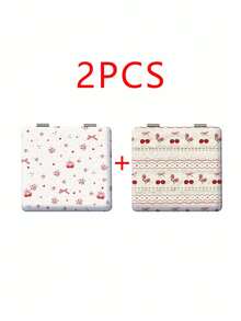 Millennium Serie tragbarer Kosmetikspiegel, faltbar, leicht, ultradünn, praktischer Handhandspiegel, lederumwickelt, geeignet für verschiedene Szenarien und alle Nutzer, faltbares Quadrat, tragbar