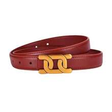 女士复古休闲时尚 2.5 英寸光滑扣字母 C 腰带，多功能商务腰带，牛仔裤腰带，适合日常通勤、休闲穿着、派对、舞会或作为礼物。 - 彩色 - 查看 11