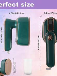 Mini Portable Steam Iron For Clothes Sheets Beds - Olive Green - View 2