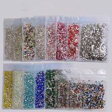 Flat Crystal Rhinestone Round Gems, Suitable For Nail Art And Crafts, Can Be Glued And Fixed. Transparent Flat Round Jelly Rhinestones, Dazzling And Shiny, Non-Hot-Fix, Wholesale In Bulk, Applicable For DIY Crafts, Clothing, Cups, Facial Makeup, Nail Art, Etc. - Silver - View 11