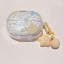 Nuevo estuche protector inalámbrico para auriculares con diseño lindo de conejo y estrella, adecuado para Buds 6Lite/6 Pro/8pro 5/6s, Buds 4Lite/6/7s, Buds 5 Pro/Buds 6 Active, funda suave transparente para auriculares - Conejo estrella de pantalla completa + colgante - Ver 14