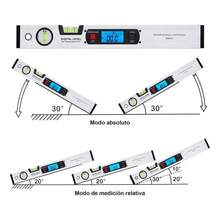 Aleación de aluminio digital Buscador de ángulo magnético Inclinómetro Medidor Medidor Transportador Nivel 4 x 90 °, nivel digital preciso, Nivel Espiritual - Plateado - Ver 3