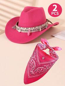 Rose Red Hat + Rose Red Bandana