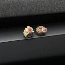 AD 4件套可爱蛋糕装饰创意电脑屏幕显示摆件，汽车内饰配件 - 藍粉4蛋糕 - 查看 8