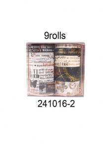 12卷/盒精美复古烫金蝴蝶花卉图案和纸胶带，创意蝴蝶植物花卉图案设计胶带，适用于剪贴簿和日记信封装饰，送朋友的礼物