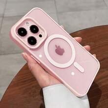 New Acrylic Magnetic Clear Case For 17/ 16 15 14 13 12 11 Pro X XS Max 16 Plus Magsafe Wireless Charge Girls Pink Hard Back Cover Phone  Case  For  13  16  CaseYOUR-BELOVED-PHONE Christmas Gifts Christmas Gifts,New Year Gifts,Valentine's Day GiftsYOUR-BELOVED-PHONE Christmas Gifts Christmas Gifts,New Year Gifts,Valentine's Day Gifts - 粉色 - 查看 3