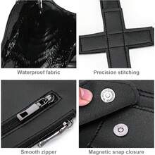 Leather Shoulder Armor Hidden Underarm Strap Wallet Adjustable Anti Pickpocket Accessories With Double Bag For Men, Women Leather Armor - 預設 - 查看 5