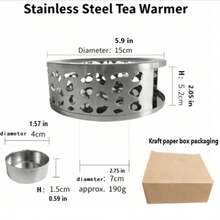 Stainless Steel Tea Warmer (Heater/Warming Stove) – Tabletop Tea Stove For Gathering & Candle-Powered Tea Warmer