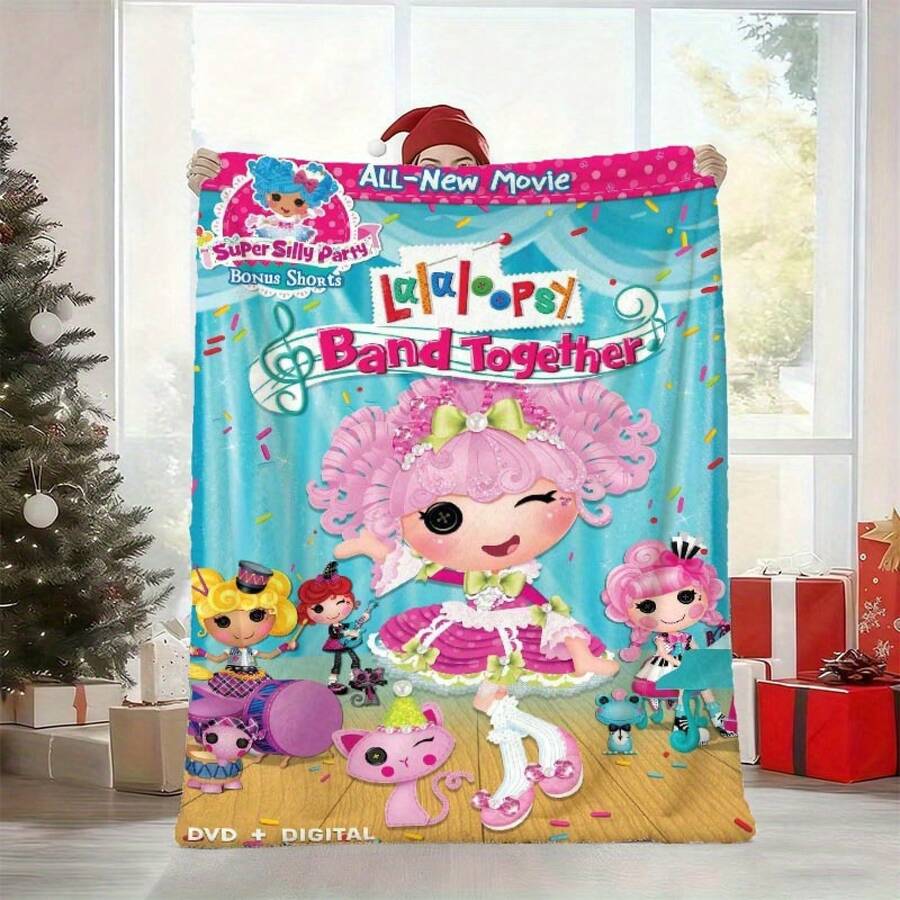 One Piece Lalaloopsy Party Printed Flannel Blanket, Soft, Lightweight, Comfortable For All Seasons |   Perfect Choice For Travel, Sofa, Bed, Office Decoration |   Ideal Birthday Gift For Boys, Girls And Adults - 彩色 - 查看 1