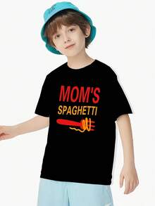 Fashionable T-Shirt For Kids - 黑色 - 查看 12